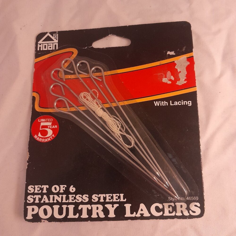 Vintage Collectible Set of 6 Hoan Poultry Lacers Unopened, sealed never opened